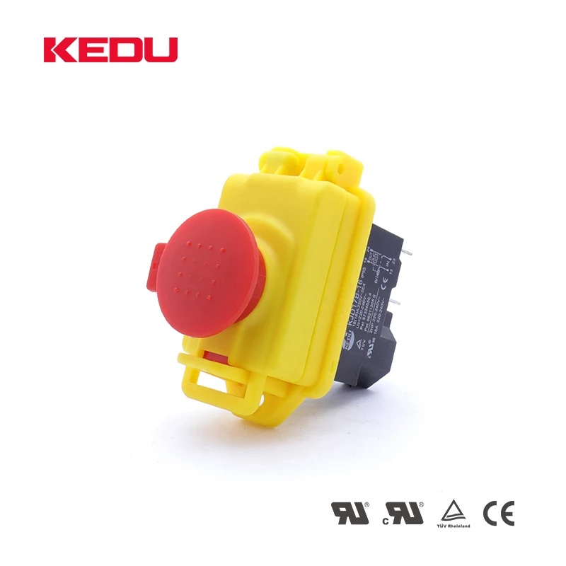 KEDU KJD17B-16 250VAC 18A 4 Pin Emergency Stop Push Button Switch ON Off Pushbutton Switches