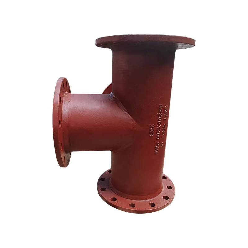 GOST 5525-88 Ductile Iron Flanged Pipe Fitting All Flanged Tee Fire Support