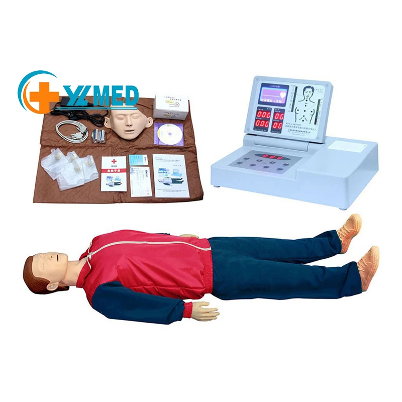 Advanced automatic cardiopulmonary resuscitation (CPR) simulated human first aid training dummy model artificial respiration