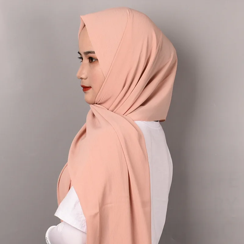 Woman Silk Scarf Quality Cheap Price Custom Printing Premium Plain Chiffon Shawls Women Scarf Chiffon Hijab