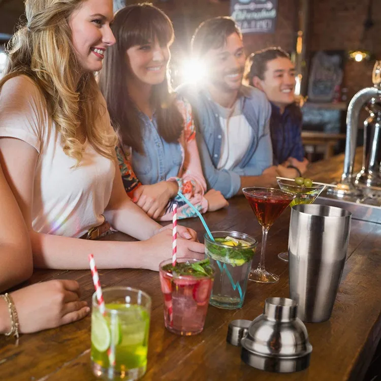 Factory customized home bar  9 pieces stainless steel cocktail set