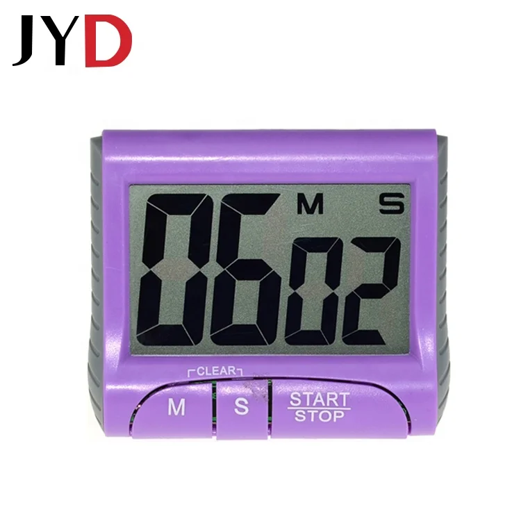 ABS Colorful Battery Powered LCD Display Count Down And Up Digital Kitchen Timer With Magnet