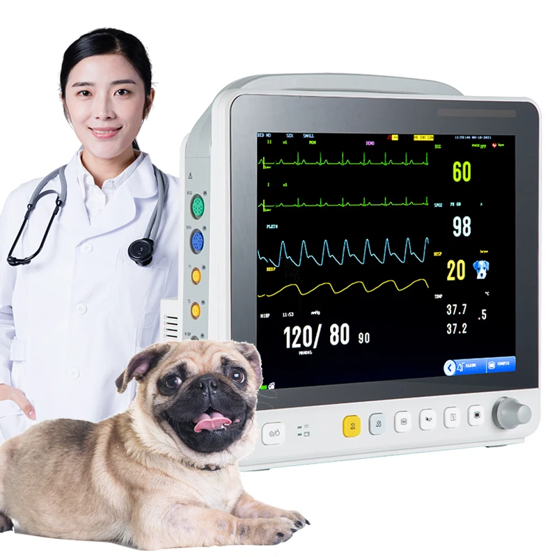 veterinary use vital signs check touch screen  ECTO2 animal cardiac monitor multiparameter monitor