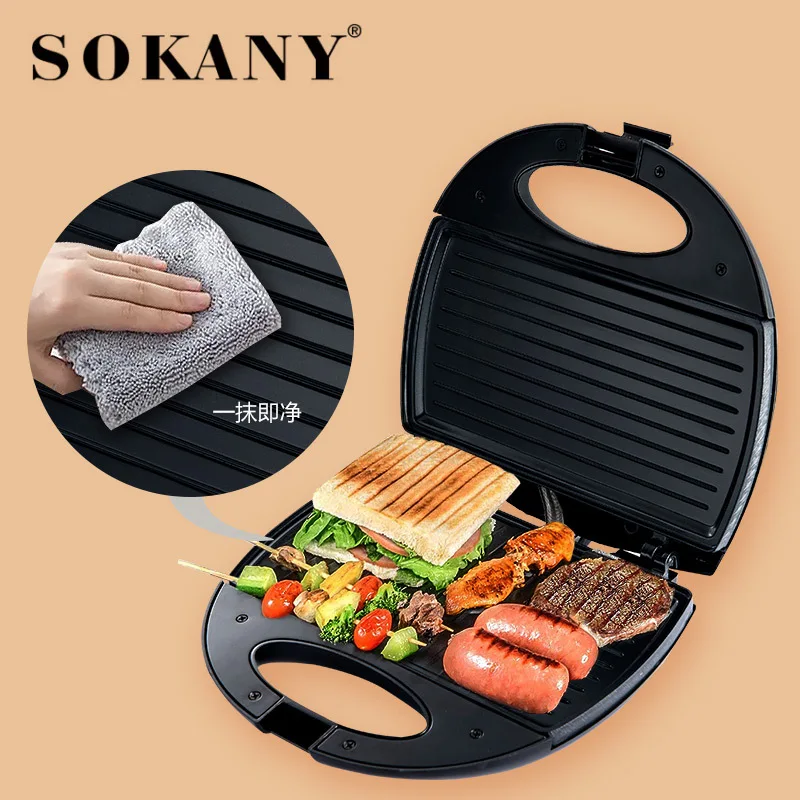 3 в 1 аппарат для приготовления сэндвичей Sokany с дополнительной тарелкой
