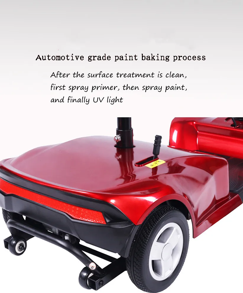  Four-wheels electric scooter vehicles for the elderly and