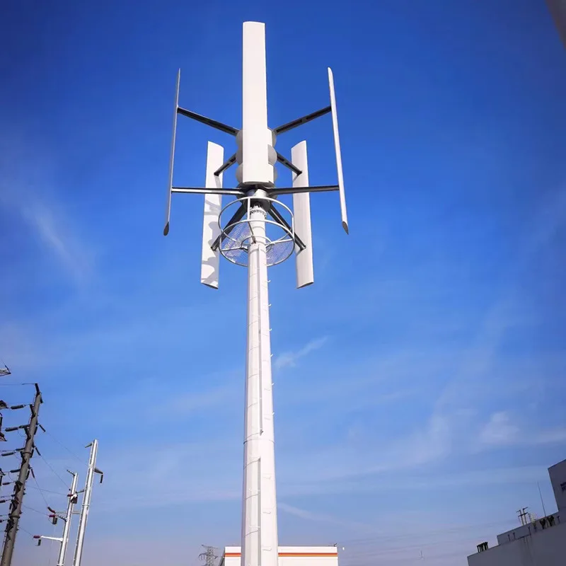 10kw 20kw 30kw Three Phase Wind Generator System 220V 380V 10kw Vertical Axis Wind Turbine