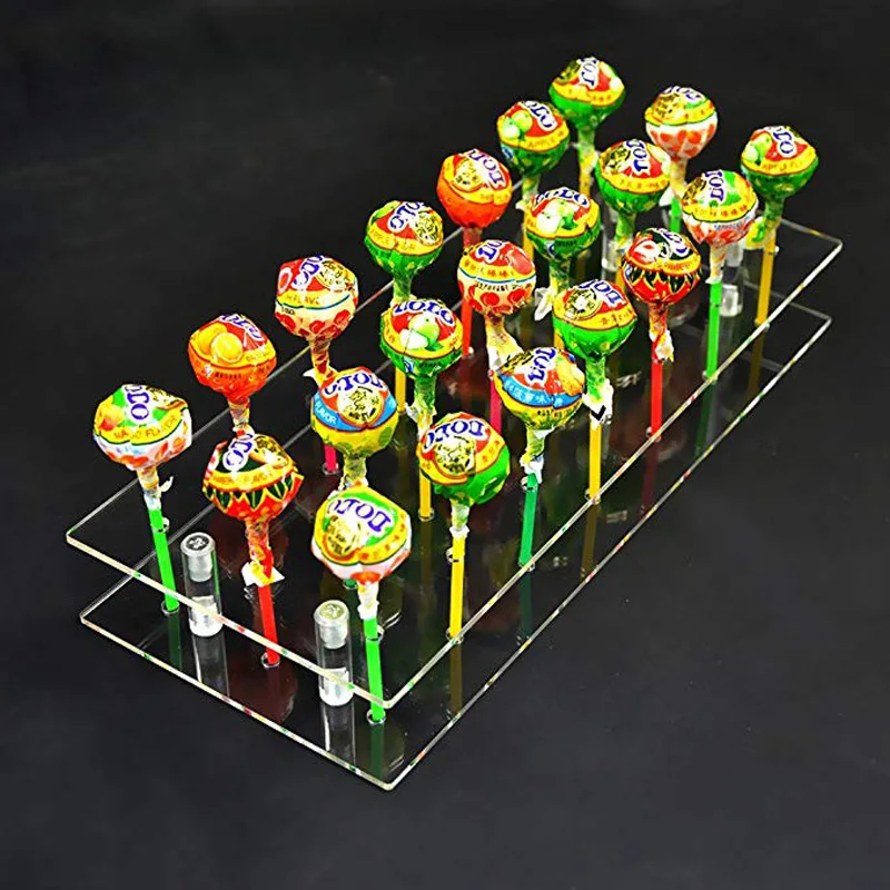 21 Hole Clear Acrylic Lollipop Holder Cake Pop Display Stand  Lollipop Display Stand