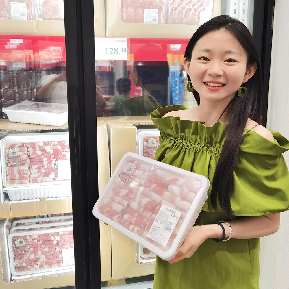 High Quality Disposable Supermarket Display PP Plastic Frozen Food Tray for Fruit Meat Vegetable Packing