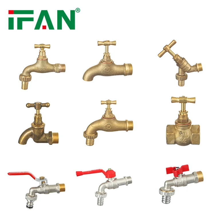 IFAN Factory Durable Forged Copper Bib Cock Brass Garden Faucet Water Tap