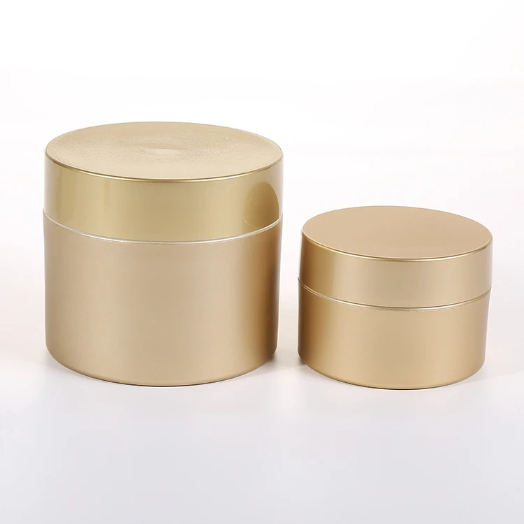 4oz 8oz hot sales transparent matte golden cosmetics container plastic cream jars packaging empty thick body butter scrub
