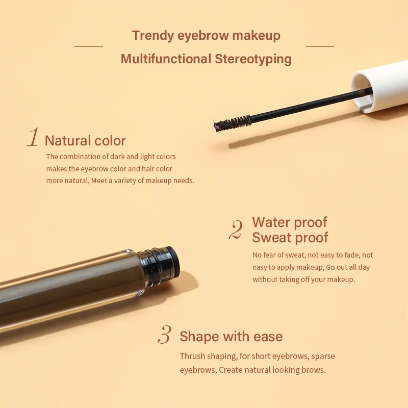 Private logo custom label eye brow freeeze  fix eyebrow gel vegan strong got to be applicator  tinted brow gel