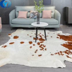 Ins Cattle Cow Hides Natural Leather Bovine Skins Carpets and Rugs with Hair On Natural Shape Custom dyed Wholesale Supply Soft