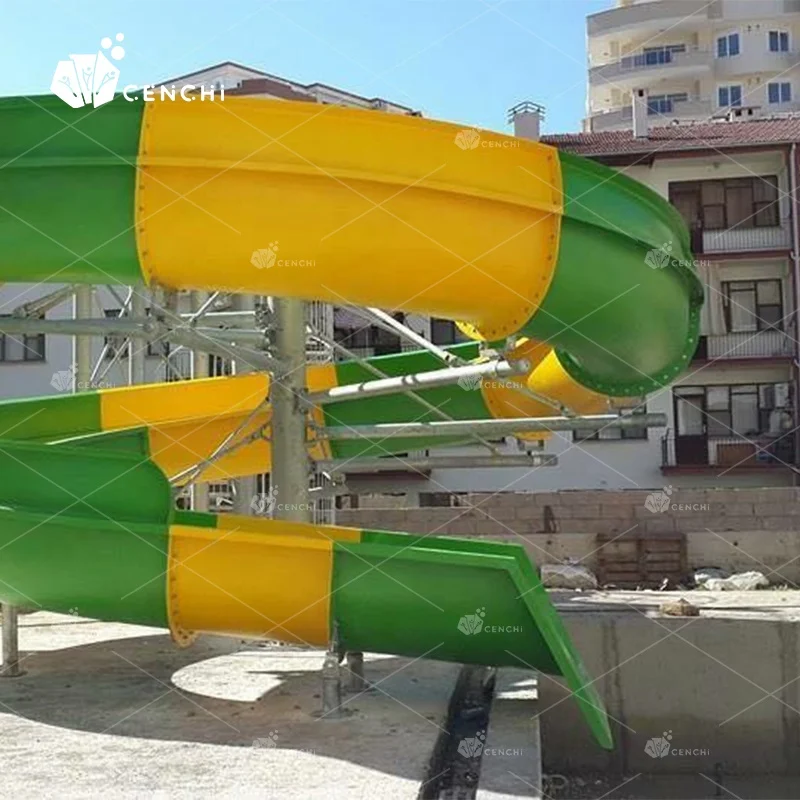 Cenchi outdoor backyard residential custom water slides cool splash slide resort commercial pool slides