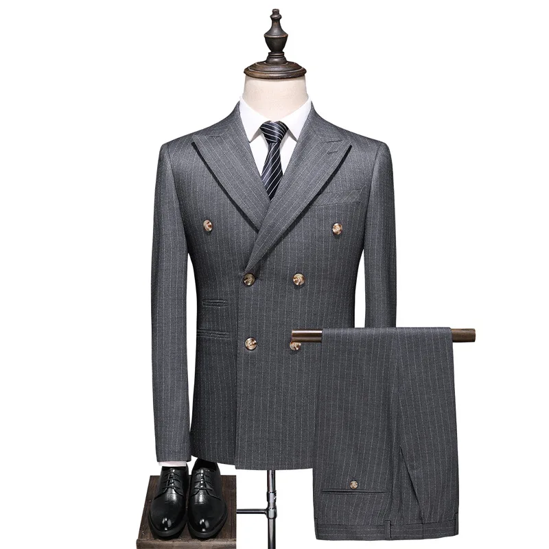 Jancember RJ05 Gray Formal Slim Business Suit And Blazers Jackets For Men