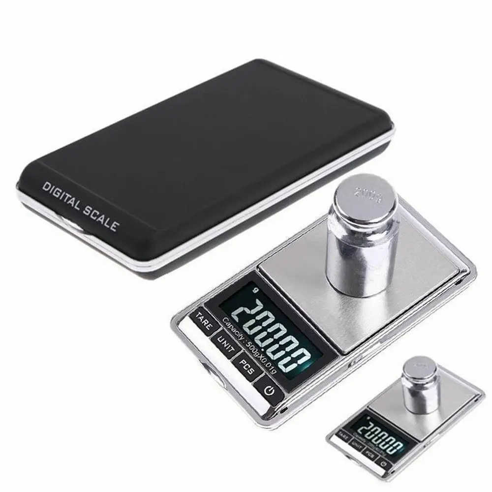 black mini digital pocket weight scale 500g 0.01g