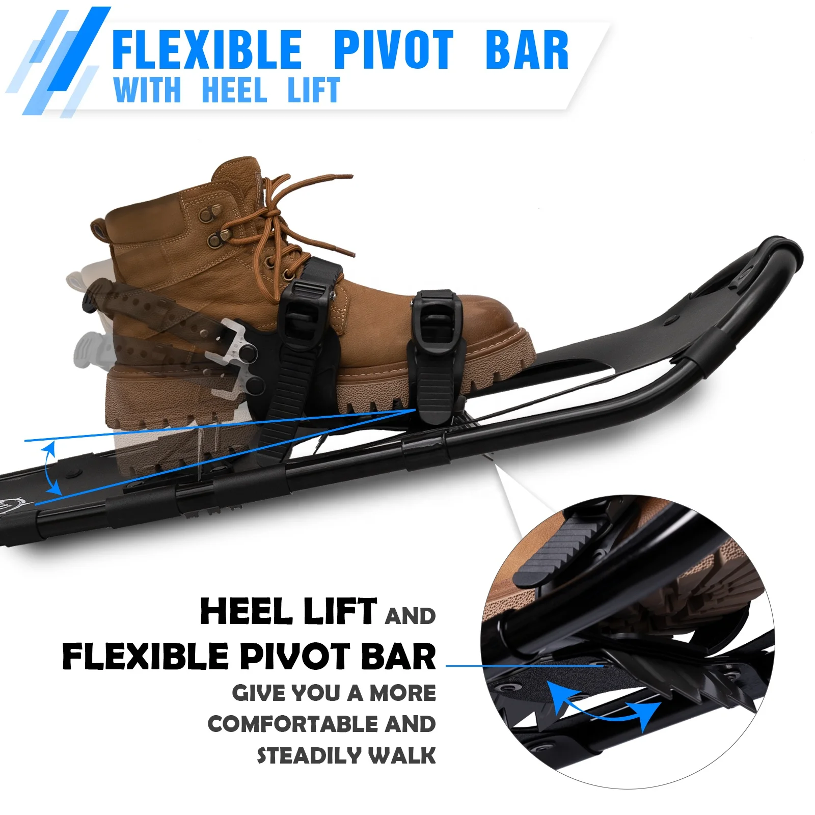 FUNWINTER ski snowshoes snow walking Factory Outlet snow winter hiking shoes outdoor shoes for men