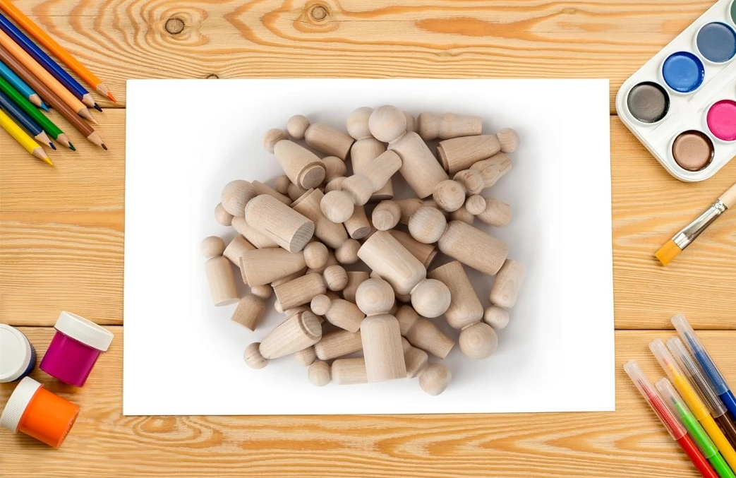 Natural Unfinished Wooden Peg Doll Bodies Quality People Shapes Great for Arts and Crafts Birch and Maple Wood Turnings