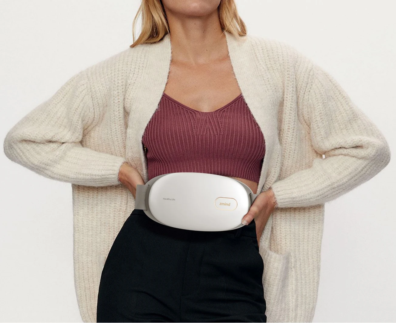 Zmind Back shoulder heat vibration massage belt Electric shoulder Massager for Muscle Pain Relief back massager vest