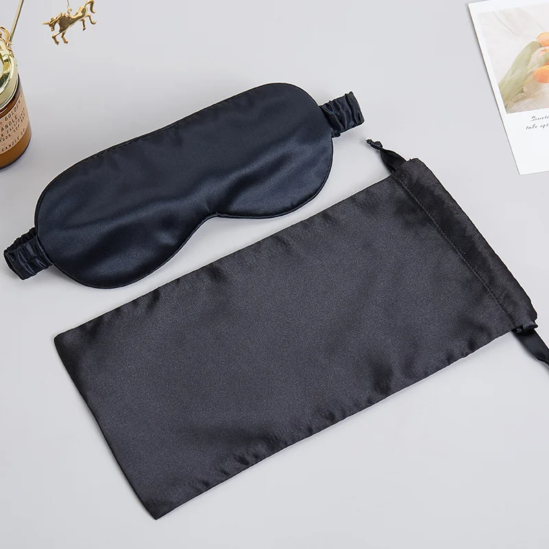 6A grade silk eye mask silky anti-wrinkle hyaluronic acid silk eye mask shading adjustable mulberry silk eye mask
