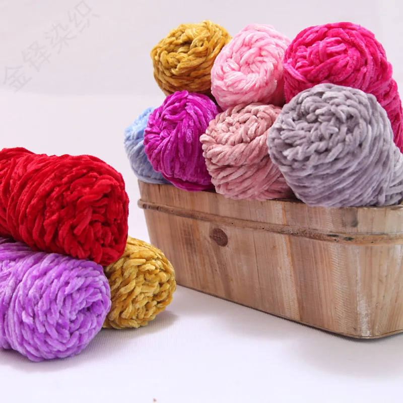 Factory Direct Wholesale Support Thickened Hand-woven Velvet Chenille Yarn Diy Crochet