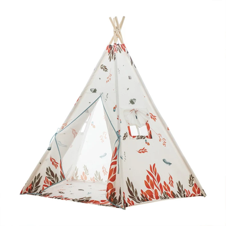 Wholesale outdoor or indoor cotton canvas wood frame children kids teep tent for play