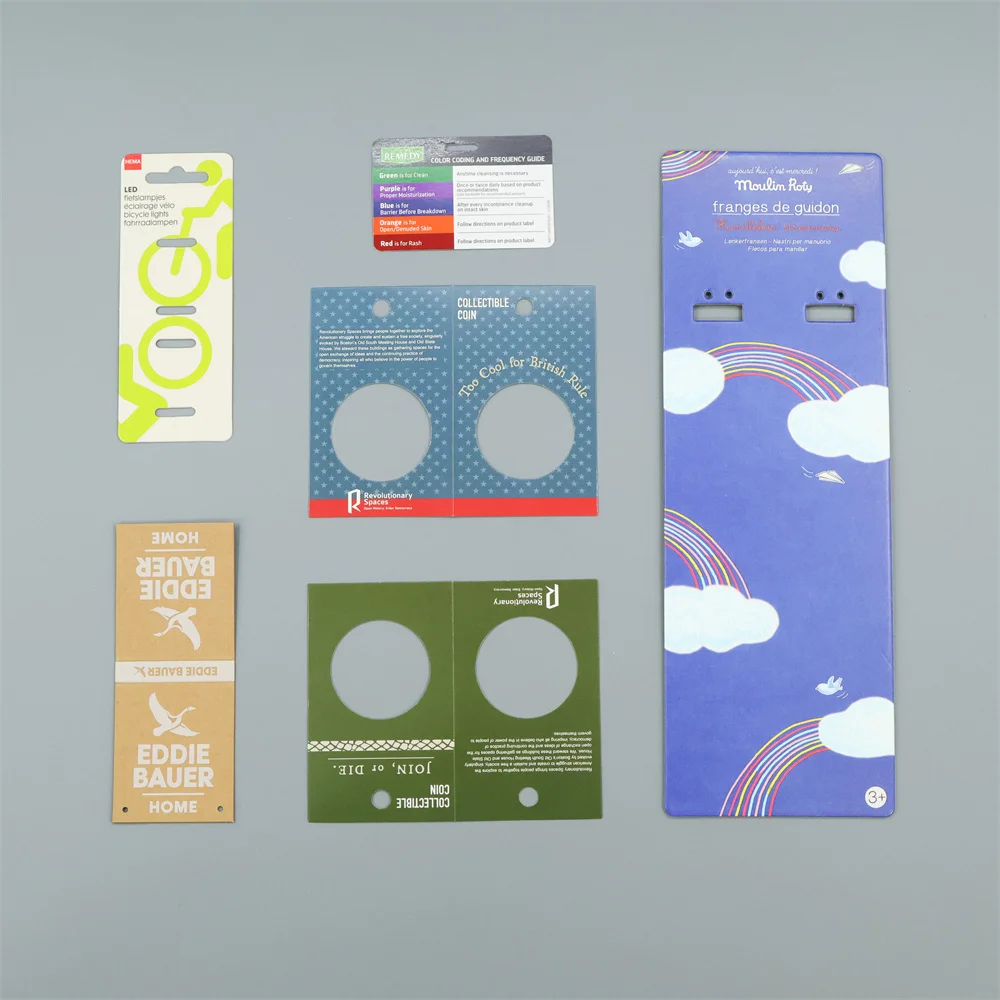 Custom Printing Cardboard Display Packaging Hang Card Product Sliding Insert Cards Blister Paper Card