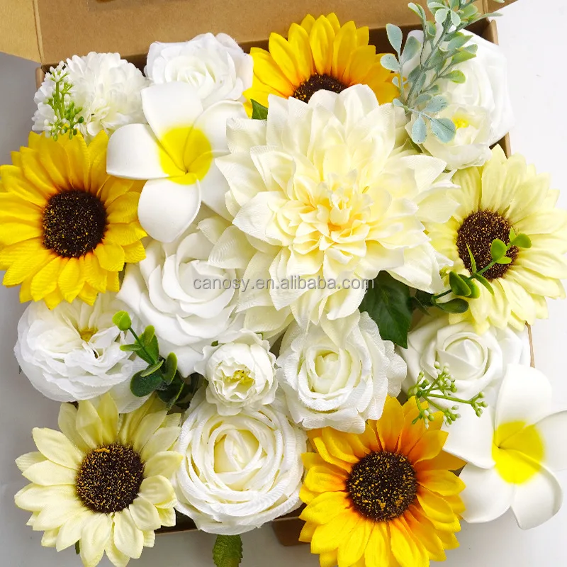 Home Decor Artificial flowers set silk flower Wedding Decoration Flowers Simulation Rose bouquet