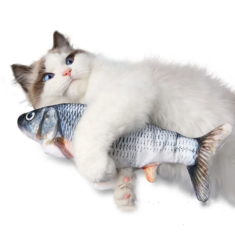 Funny Usb Chargeable Simulation Swing Cat Fish Toy Interactive Electric Catnip Floppy Fish Cat Toy