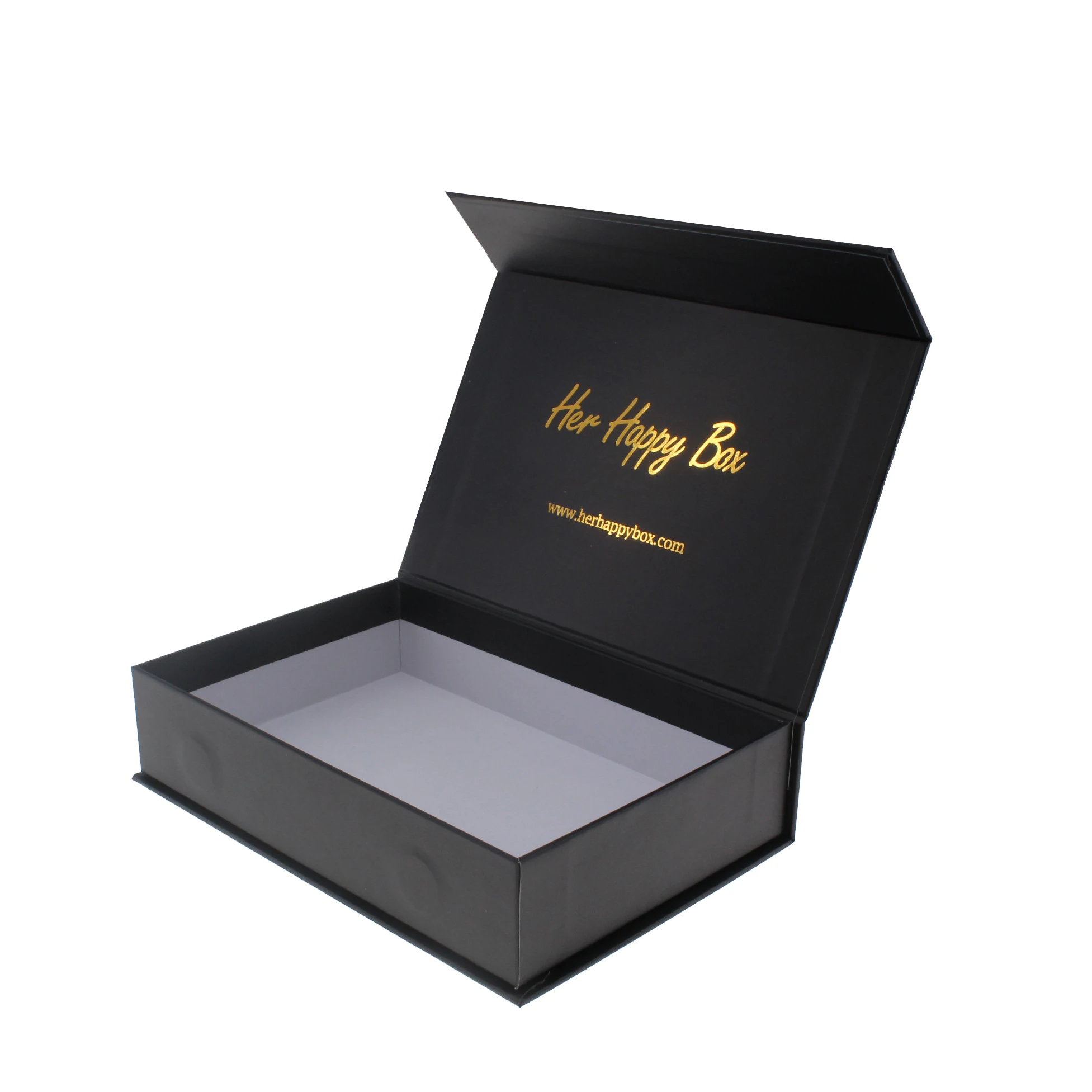 customised packaging Ornaments Wrapping Gift Gilding Small Black For Magnet Flip Book Style Beauty subscription box
