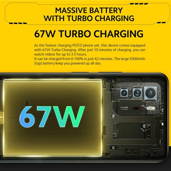 Новое поступление Мобильный телефон Xiaomi 5G POCO X3 GT NFC 8 ГБ ОЗУ 128 MTK Dimensity 1100 аккумулятор 5000 мАч 6 дюйма