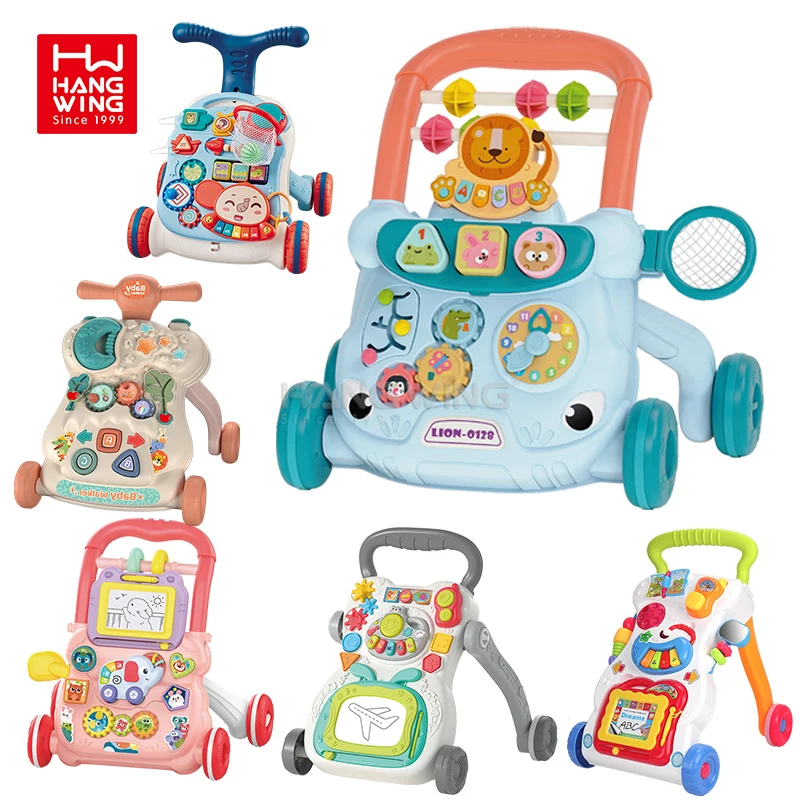 HW Factory Direct Multi-theme Support OEM/DOM Infant Stroller Toys Montessori Early Learning Learning Walking Baby Walker