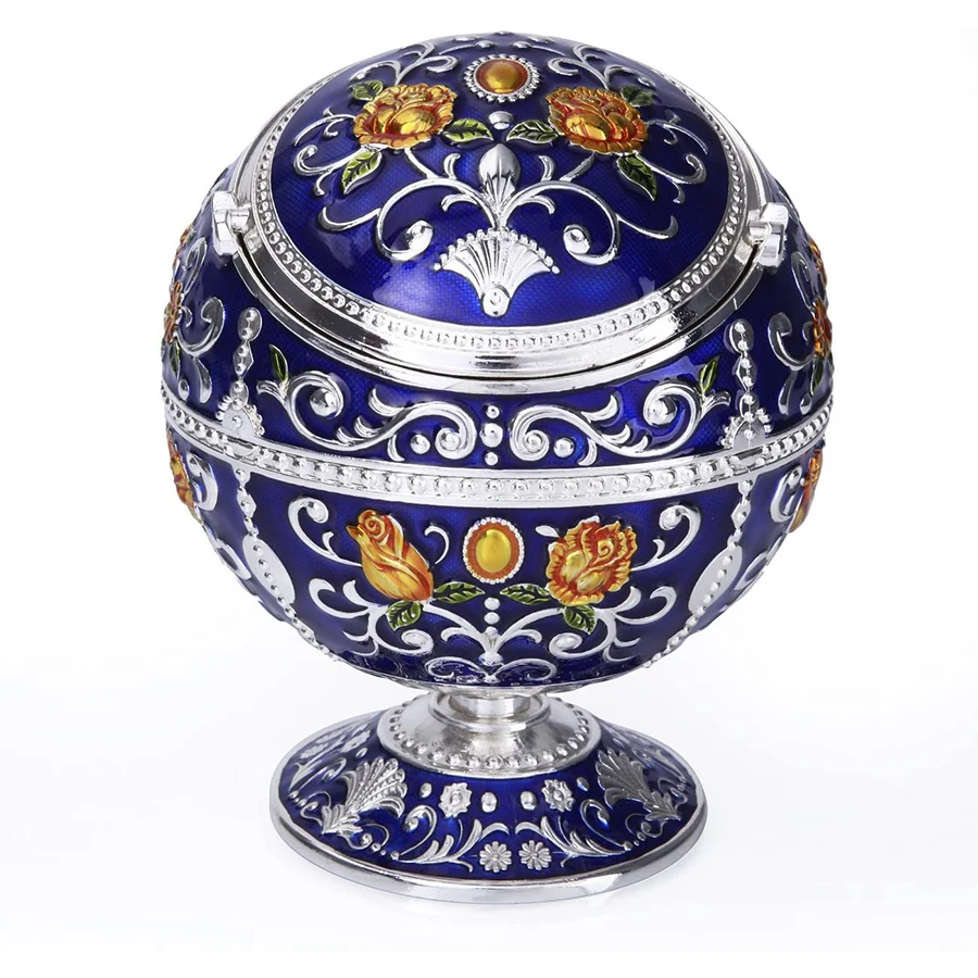 Windproof Ashtray with Lids Portable Cigarette Ashtray for Outdoor Indoor Metal Smoking Ashtray for Men Women