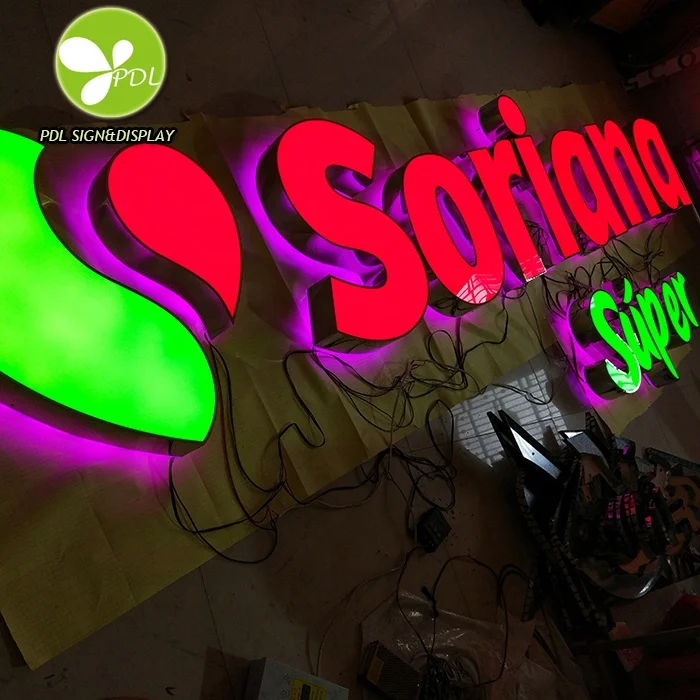 Именная доска на заказ дизайнерские знаки магазина знак витрины 3D буквенный Светодиодная подсветка буквенная