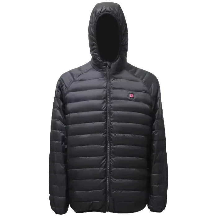 Wholesale Outdoor Light Warm Duck Feather Custom Logo Nylon  Hooded Winter Bubble Puff Filled Down Puffer Jackets for Men