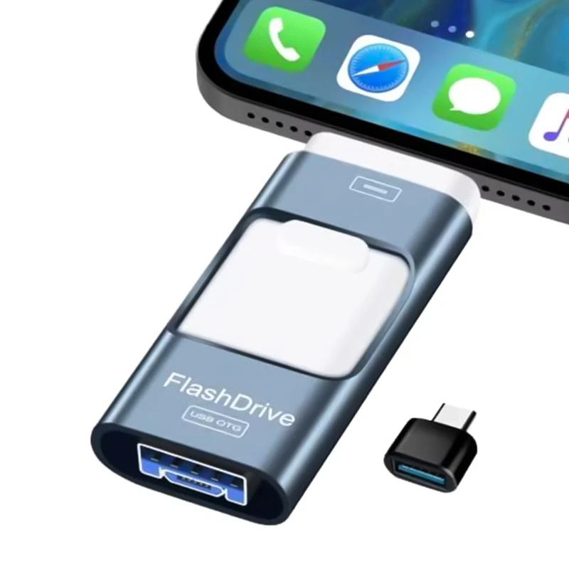 4 в 1 Usb-накопитель Type-C 16 ГБ 32 64 128 Push-pull Флешка Otg флэш-диск для телефона