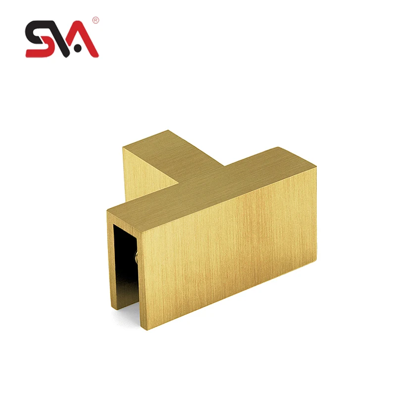 Customized Bathroom Glass Fixed Clip Brass Green Bronze 90 Degree T Junction Design Shower Glass Door Clamp