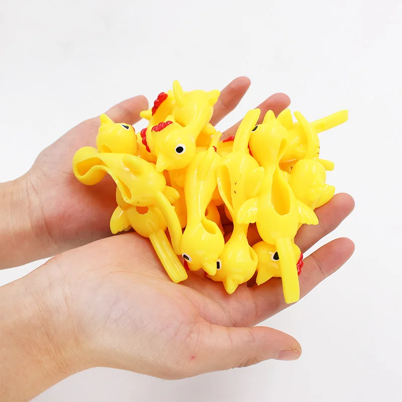 Soft TPR Turkey Shape Launch Tricky Toys For Kids catapult Turkey slingshot chicken strange toy Sensory Fidget Toy