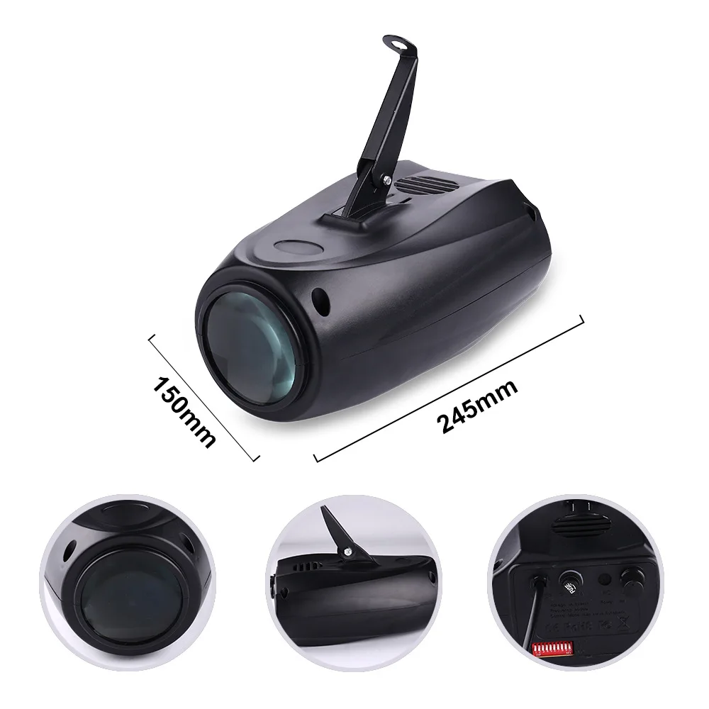 Sound Control 64pcs RGBW LED Airship Stage Light Projector DJ Disco Party Lights