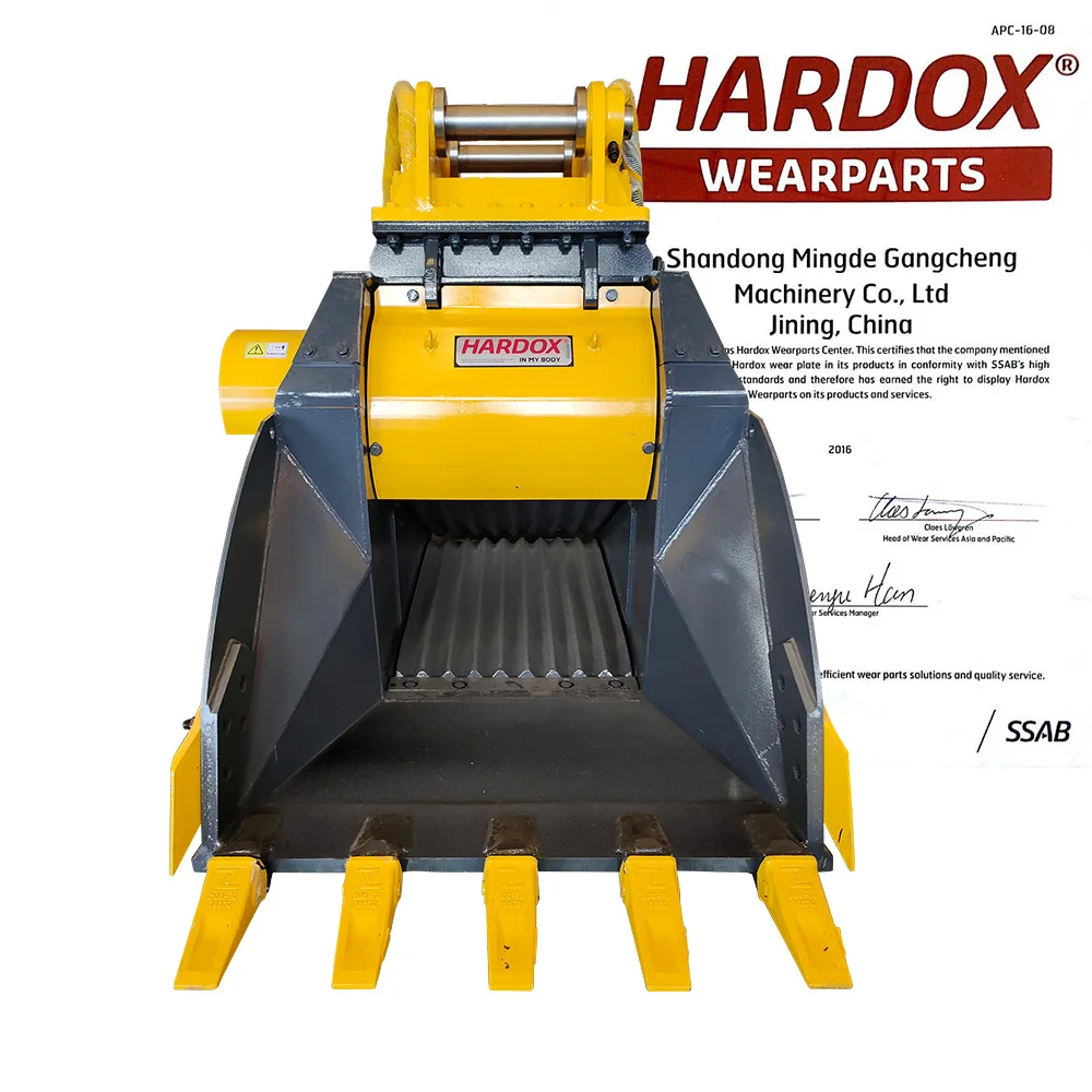 Monde Heavy Duty Rock Concrete Crushing Equipment High Efficiency Hydraulic Jaw Crusher Bucket for excavator