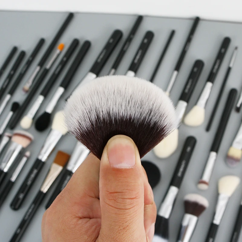 flat angled animal hair makeup brush powder popular make up brush sets beauty professional 42pcs black makeup brush set cosmetic
