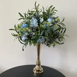 purple mini flowers flower ball with olive green leaves branches for wedding table centerpiece floral arrangements