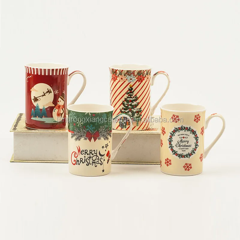 Creative christmas style 11oz ceramic mug porcelain Santa Claus design ceramic mug