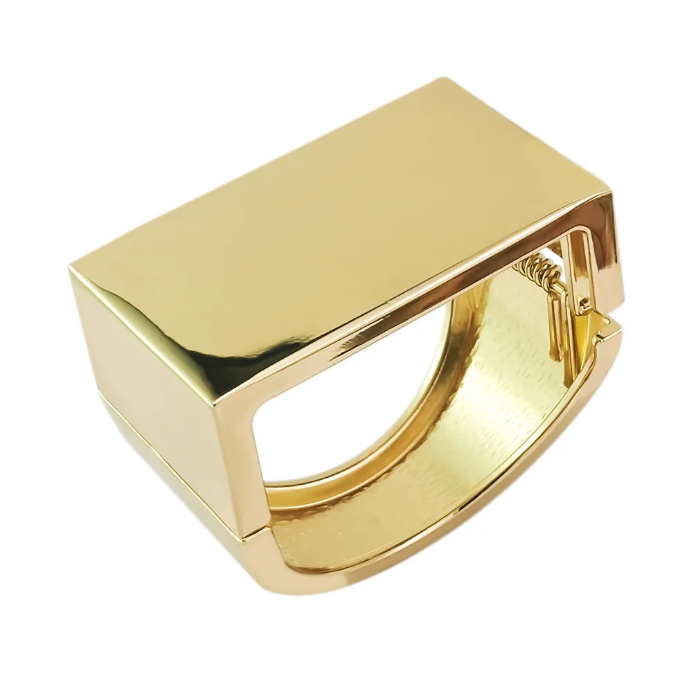 Forever Young Fashion Jewelry Bracelets & Bangles Gold Chunky Simple Exaggerated Smooth Chunky Rectangle Geometric Bangle Cuff
