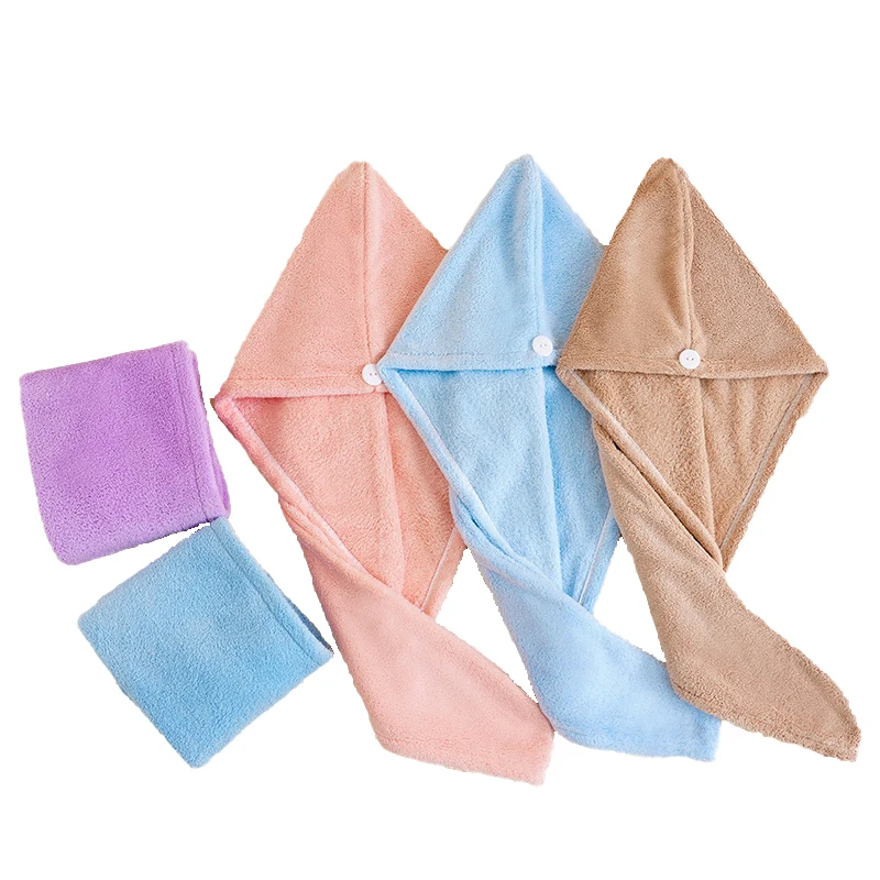 Hot Sale Soft Super Absorbent Quick Drying Hair Turban Microfiber Hair Towel Warp Shower Cap for Women Waterproof Scarf