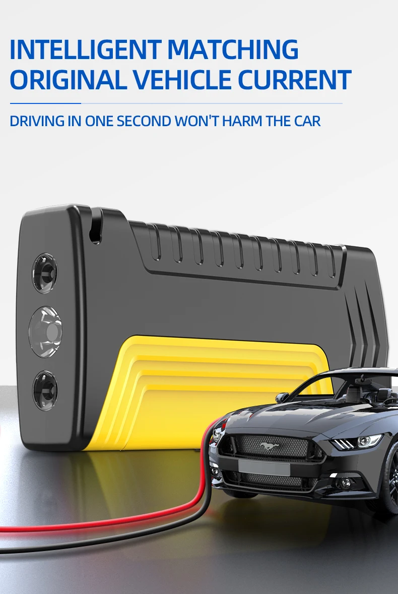 2 In 1 Multi-function Jump Starter With Air Pump Portable Car Jump Starter 12v Battery Booster Pack With Air Compressor