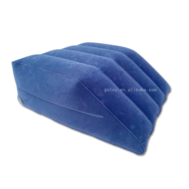 PVC flocked inflatable relieve stress leg lifter footrest sleeping pillow