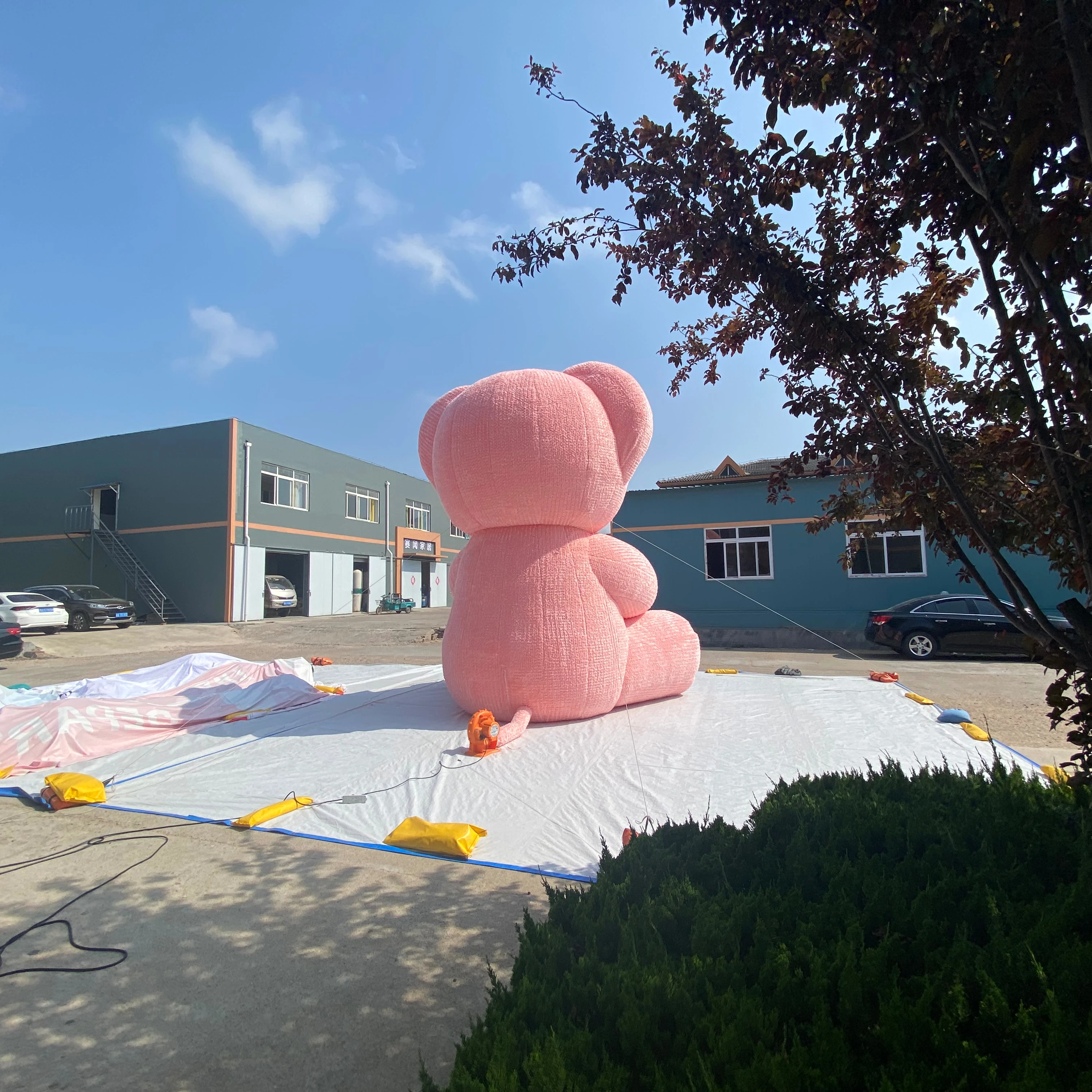 Aero inflatable cartoon character inflatable bear for shopping mall decoration