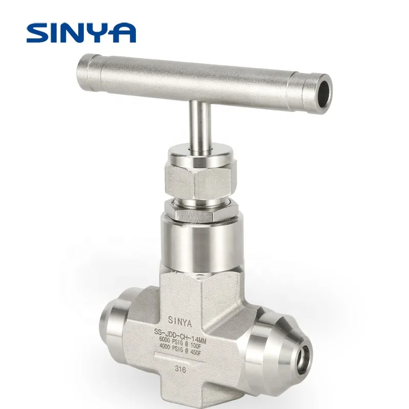 High Temperature Needle Valve Carbon Steel Forged Integral Bonnet Flow Control Butt Weld Hydraulic Needle  Valves