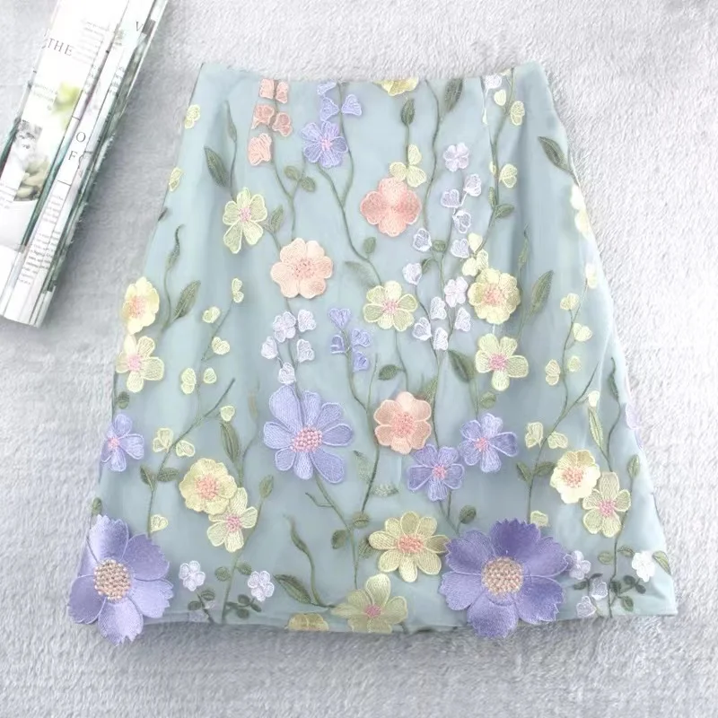 Custom Design Multi-colors Bridal Embroidery Tulle Wedding Dress Net Applique Mesh Floral 3D Flower Lace Fabric