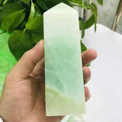 Wholesale high quality natural crystal points hand carved caribbean calcite four face towers for decoration